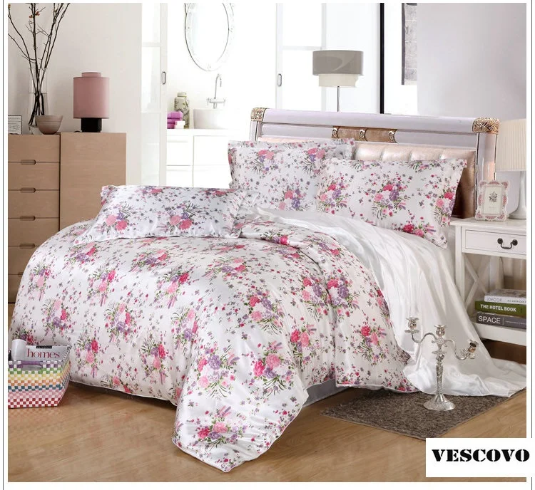 Известный бренд дизайнер китайского шелка пятно постельных принадлежностей Queen