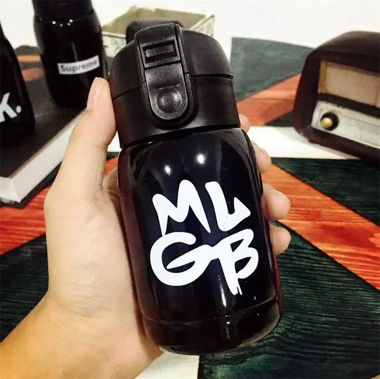 180 мл маленький металлический вакуумный изолированный термос с черепом из