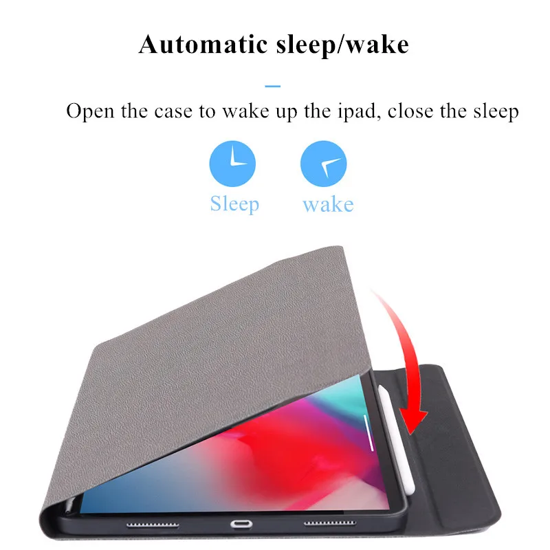 Роскошный Bluetooth клавиатура подставка для ручки Чехол для iPad Pro 12,9 дюйма беспроводной PU кожаный Интеллектуальный чехол для клавиатуры для iPad чехол