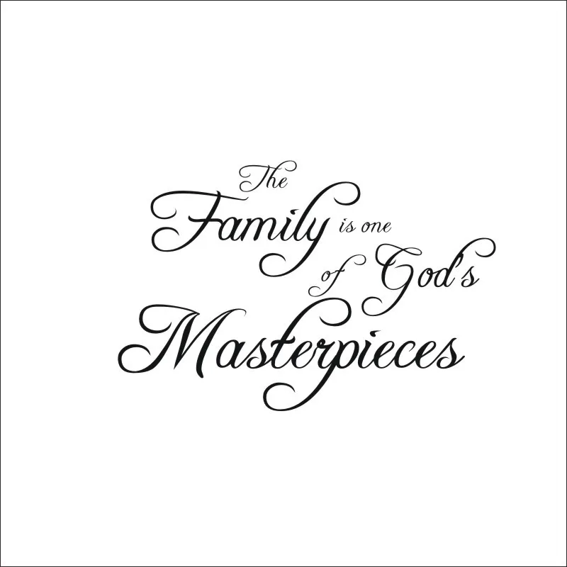 The Family Is One Gods Masteyoieces Наклейка на стену забавная английская для украшения дома DC0017