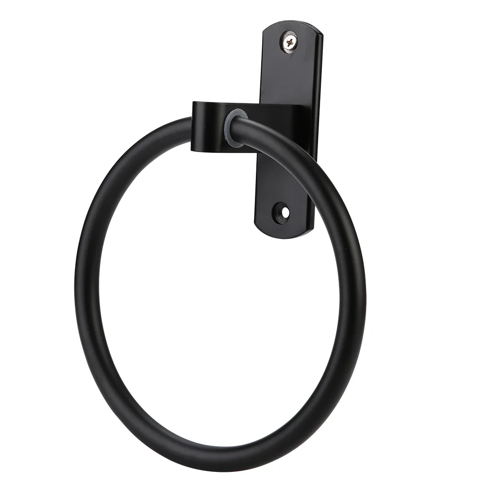 Вешалка для полотенец в старинном Европейском стиле диаметр 16 см черная