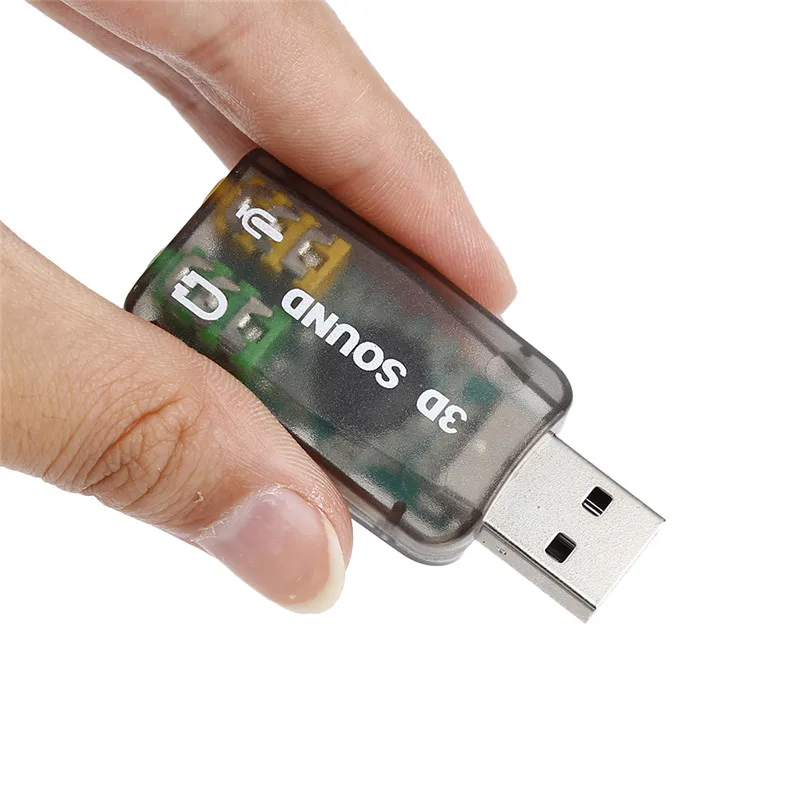 Centechia 1 шт. 3D Аудио карта USB Микрофон/Динамик адаптер объемного звучания 7 CH для