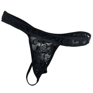 Пикантное Мужское нижнее белье с низкой посадкой, мужские прозрачные кружевные трусики-стринги и G-стринги ZJH0610T