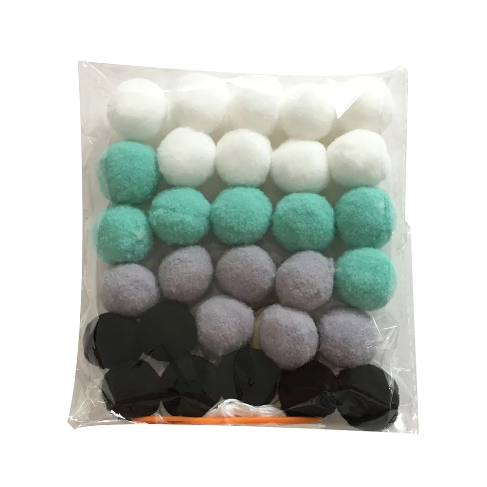 Шерстяные войлочные шарики в скандинавском стиле разноцветные помпоны