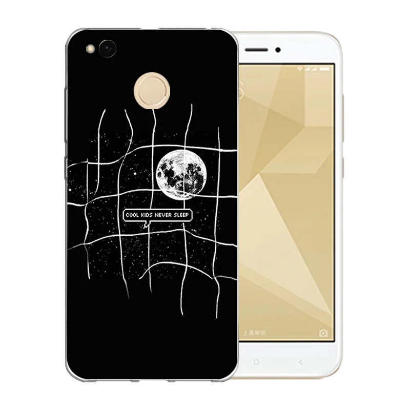 Soft TPU For Xiaomi Redmi 4X Case Grimace Pattern 5.0&quot 4 X Back Cover Silicon Cases Mobile Phone Bags |