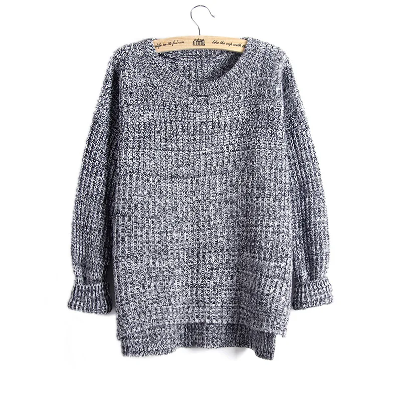 

Free Size Fashion 2017 Sweater Women Pullover Autumn Solid Color Knitted Sweater Long Sleeve O-Neck White Knitting Sweaters