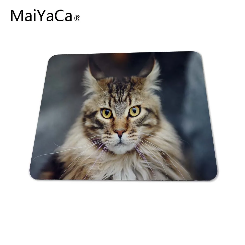 Лидер продаж, коврик для мыши MaiYaCa, мейн-кун, кот, 18*22 см и 25*29 см, удобные коврики для мыши