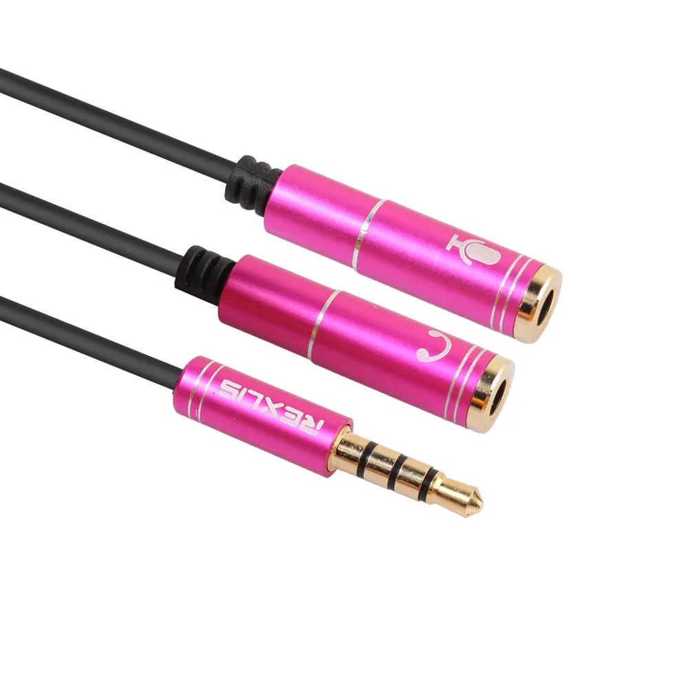 Качественный разъем для наушников 3 5 мм + аудиоразветвитель с микрофоном