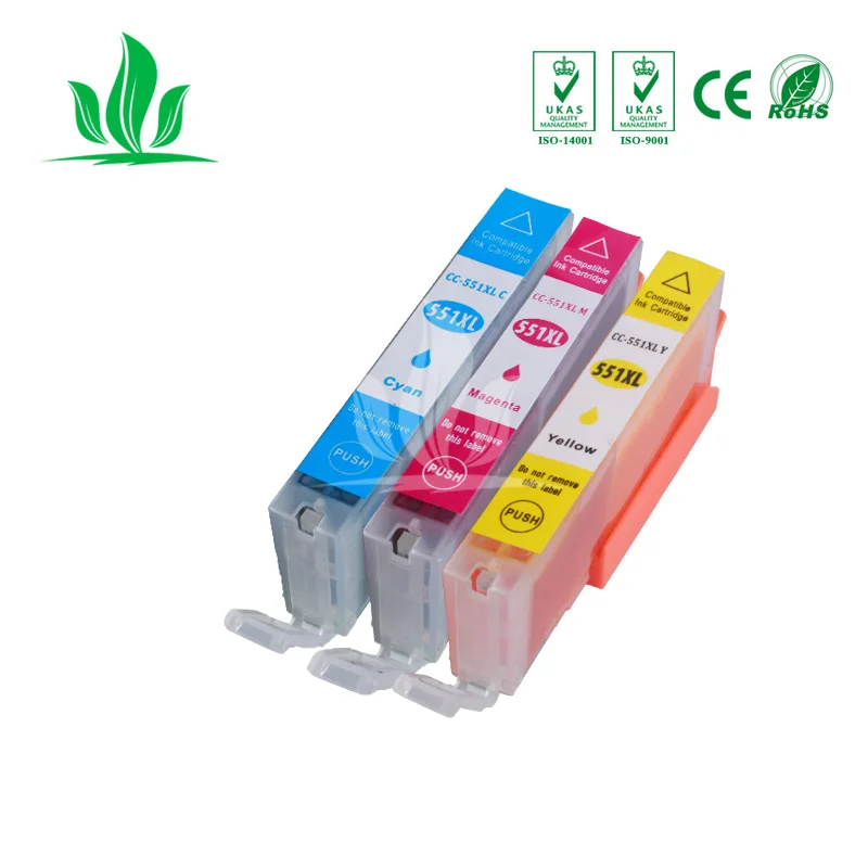 3 шт. PGI550 CLI551 чернильный картридж совместим с Canon Pixma IP7250 MG5450 MG5550 MG6450 MG5650 MG6650 MX725 MX925