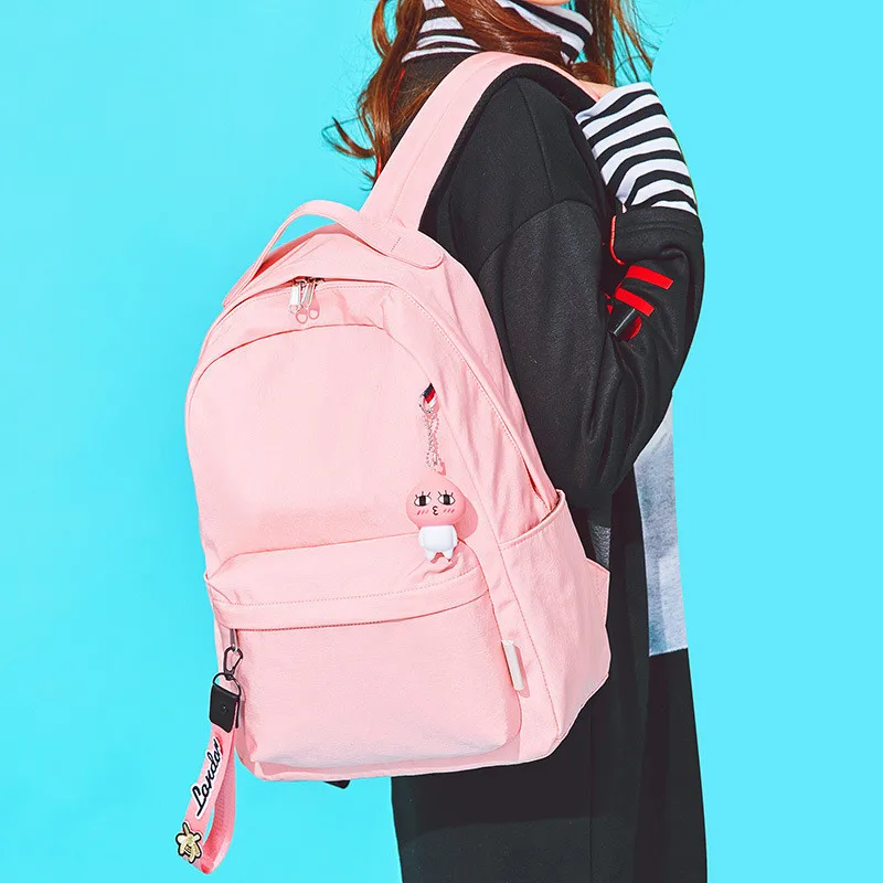 

Korean Simple Backpack Female School Laptop Backpack for Teenagers Travel Bagpack Stachels Rucksack Mochila Waterproof Schoolbag