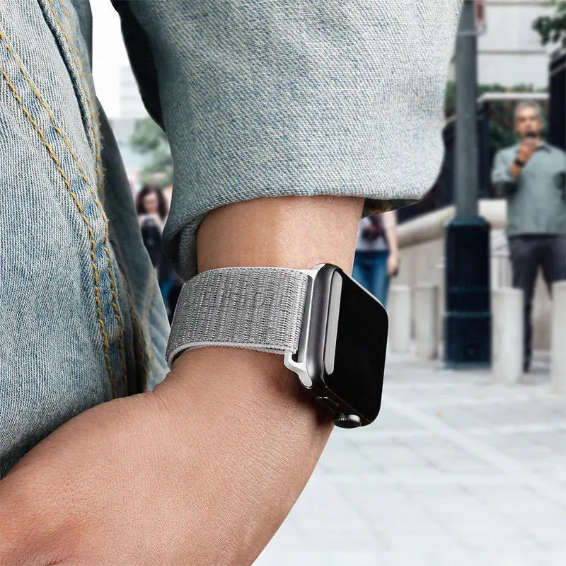 Нейлоновая дышащая повязка для Apple Watch 3/2/1 сменный ремешок из мягкой петли 38 мм/42