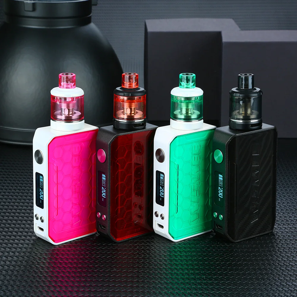 New Original 200W WISMEC SINUOUS V200 TC Kit with 2ml/3ml Amor NSE Tank &amp Child Lock MTL DL Vape No 18650 Battery Box Mod | Электроника