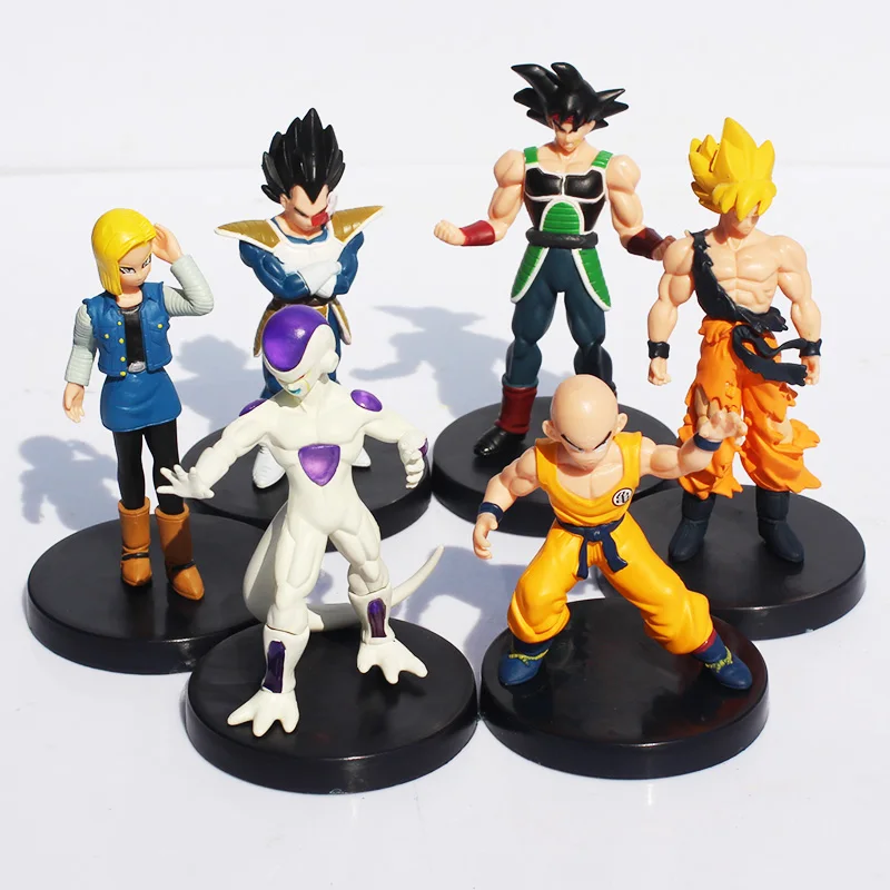 6 шт./лот фигурки Dragon Ball Z Dragonball Son Goku Frieza Vegeta Kuririn Burdock ПВХ Коллекционная Фигурка модель игрушки