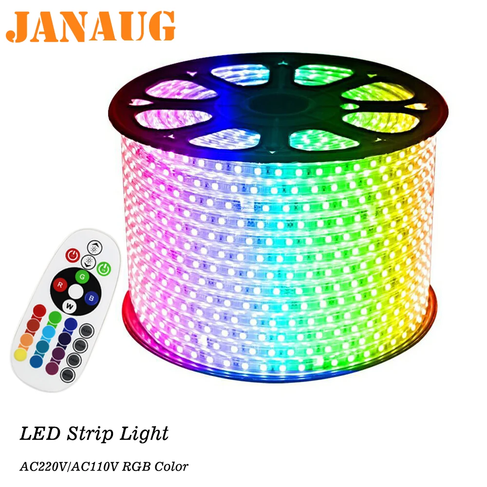 Светодиодная лента RGB с регулируемой яркостью 110 В ~ 230 1 м 5 5050 наружное и