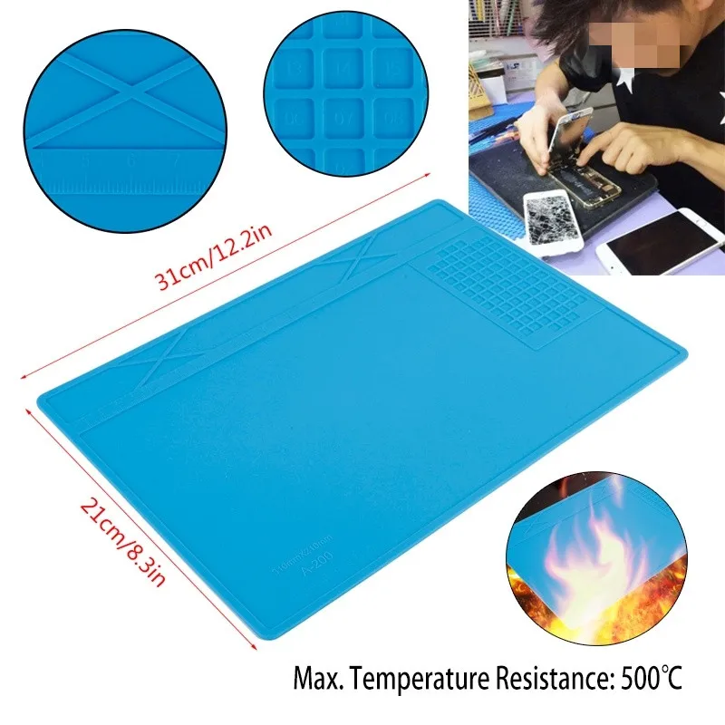 Термостойкий силиконовый коврик для пайки теплового пистолета изоляция