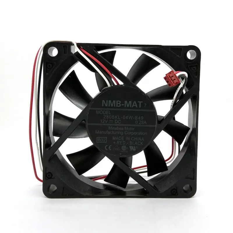 

New Original NMB 2806KL-04W-B49 B02 DC12V 0.28A 70x70x15MM 3Lines Projector Cooling Fan