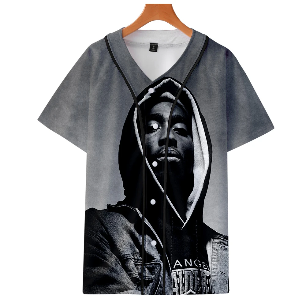 Женская/мужская бейсбольная Футболка с 3D принтом 2PAC модная летняя футболка