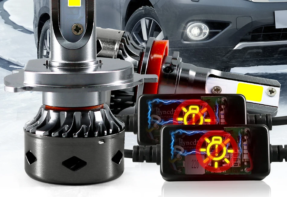 HLXG 12000Lm Canbus h7 Мини Свет для автомобиля мотоцикла led H4 hi lo H8 H11 без ошибок противотуманных фар H1 HB3 9006 12 v 80 W 6000 K