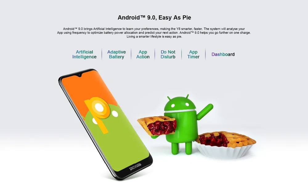 Оригинал DOOGEE Y8 Android 9 0 6 1 &quotHD ips 19:9 MT6739 4 ядра 3 GB Оперативная память 16 Гб Встроенная