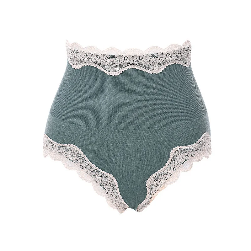 1Pcs Women Retro High Waist Underwear Lace Plus Size Body Shaper Briefs Panties Sexy Female Large Seamless Breathable |
