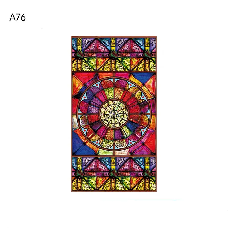 A-76 40x60cm Матовая церковная витражная плёнка на стекла, окна, Электростатическая домашняя фольга, наклейка на дверь, ПВХ, на заказ, самоклеющиеся оконные декоративные пленки - Цвет: A-76 40x60cm