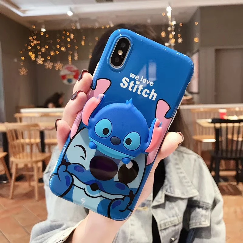 Роскошный стежок держатель силиконовый чехол для телефона для iphone 7 8 plus 6 X XR XS MAX 11 Pro Чехол для samsung S8 S9 Note 9 S10 coque funda