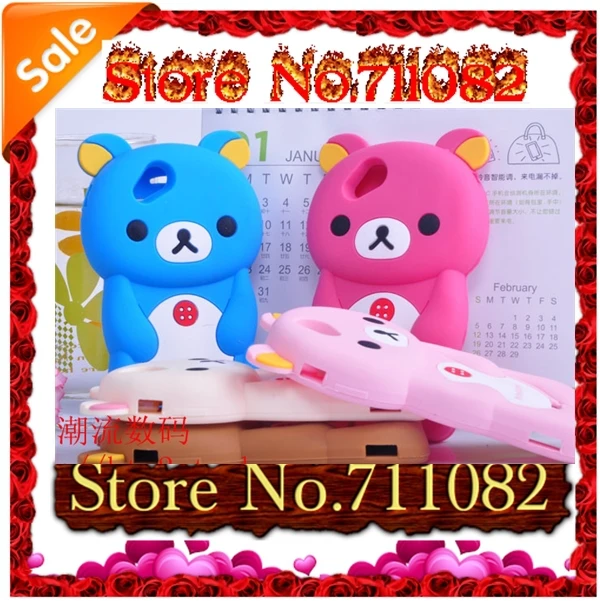 For Sony Ericsson LT15i Xperia arc X12 Cute Soft Silicone Skin Case Cover 3D Rilak kuma Bear case 10pcs |