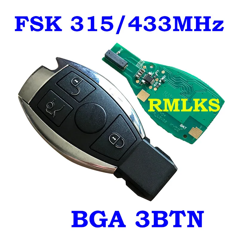 RMLKS 2 3 4 кнопки 315 МГц Стандартная замена ключа для Mercedes Benz 2000 + NEC управление BGA 433