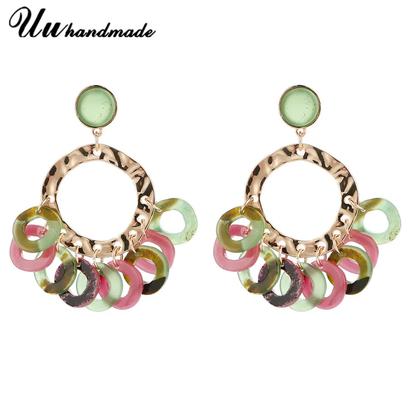 Женские акриловые серьги подвески с длинными кисточками|earrings acrylic|acrylic earringsbrinco