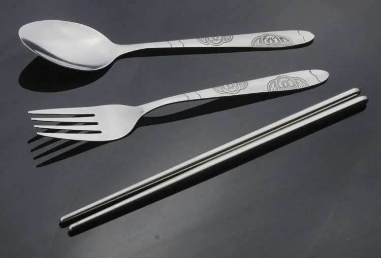 1 комплект Портативный S/стальные столовые приборы азиатские палочки для еды