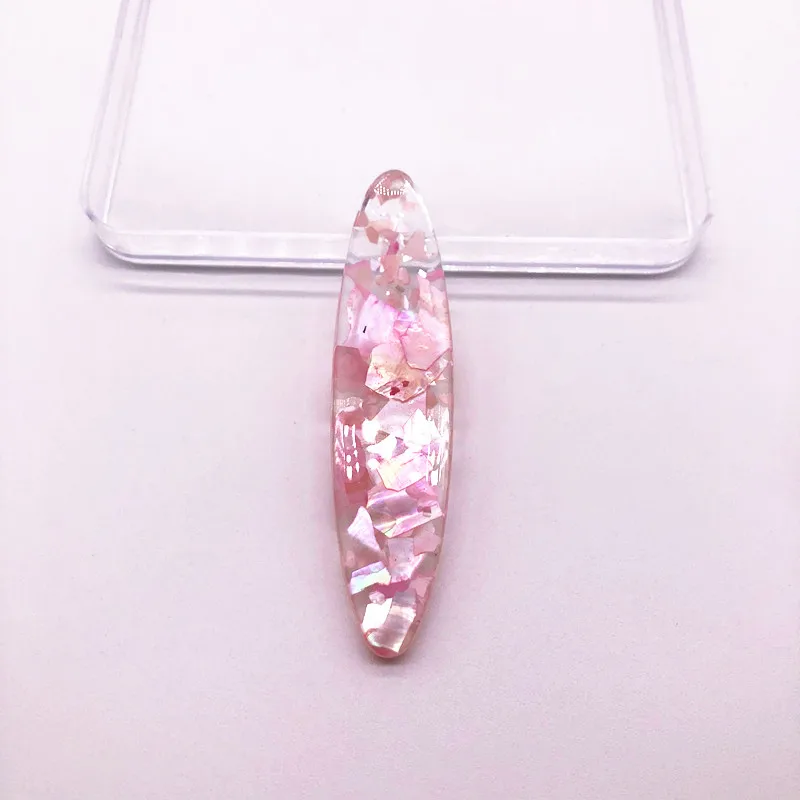 pink Новое поступление! 68x17 мм 50 шт смолы встроенный корпус овальной формы серьги аксессуары/детали для серег для изготовления ювелирных изделий - Цвет: pink
