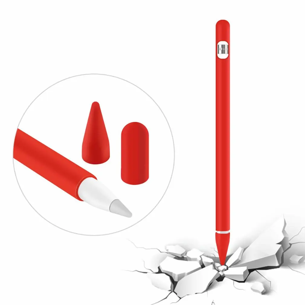 Цветной мягкий силиконовый совместимый для Apple Pencil чехол совместимый для iPad Tablet стилус защитный чехол