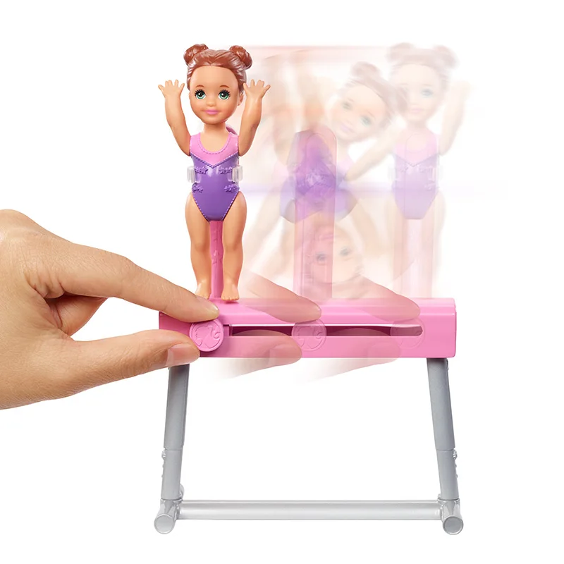 Барби гимнастика тренер Куклы Playset суставов двигаться девушка притворная кукла Пластик аксессуары FXP39 Барби для девочек детское платье на день рождения