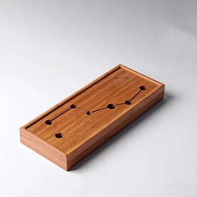Бамбуковый маленький поднос для чая квадратный сухих пузырей бамбуковый