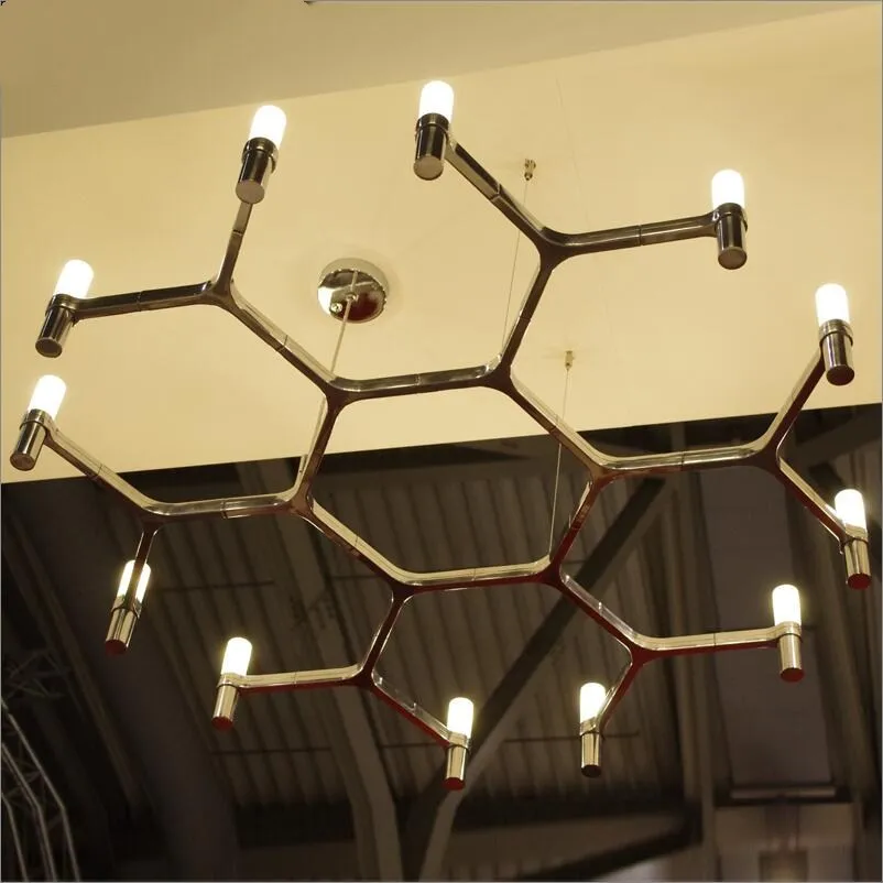 Светодиодные люстры G9 в стиле пост модерн двухуровневые светильники форме