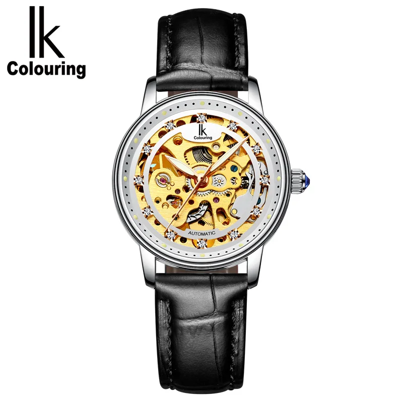 Роскошные женские часы-браслет из органической кожи модные автоматические