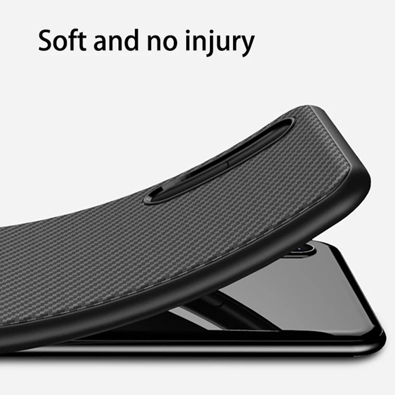 Роскошный чехол для Huawei Mate 10 P20 Pro противоударный защитный мягкий из углеродного