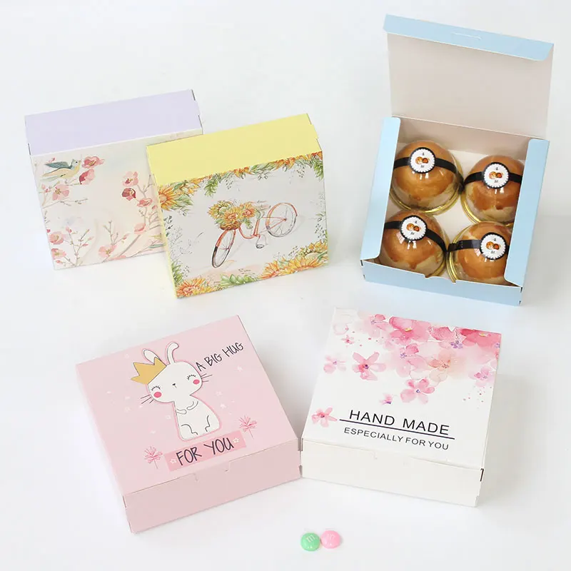 100x Flower and bird series baking box cranberry biscuit Niu rolling sugar egg yolk crisp new year's party gift | Дом и сад