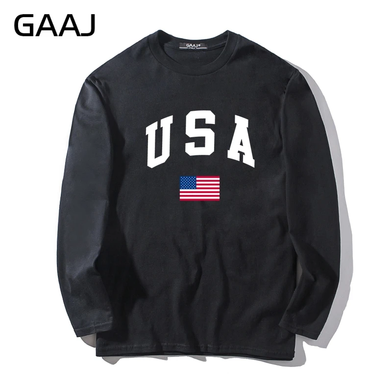 Футболка мужская GAAJ США американский флаг футболка Повседневная и женская