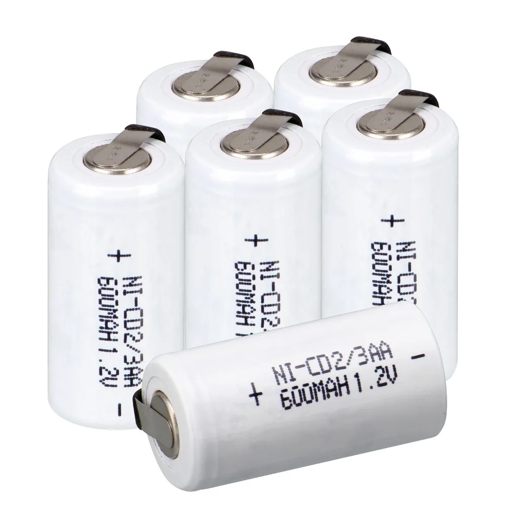 6 шт. аккумуляторные батарейки 600 мАч Ni Cd 1 2 в 8*1 4 см|battery mah|600 mah600 mah battery |