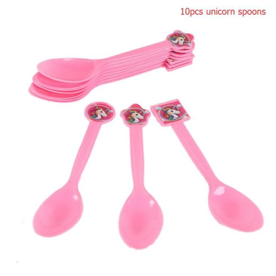 unicorn spoon Баннер единорог с днем рождения баннер для вечеринки в честь Дня Рождения украшения Дети Единорог украшения поставки Единорог вечерние баннер флаг - Цвет: unicorn spoon