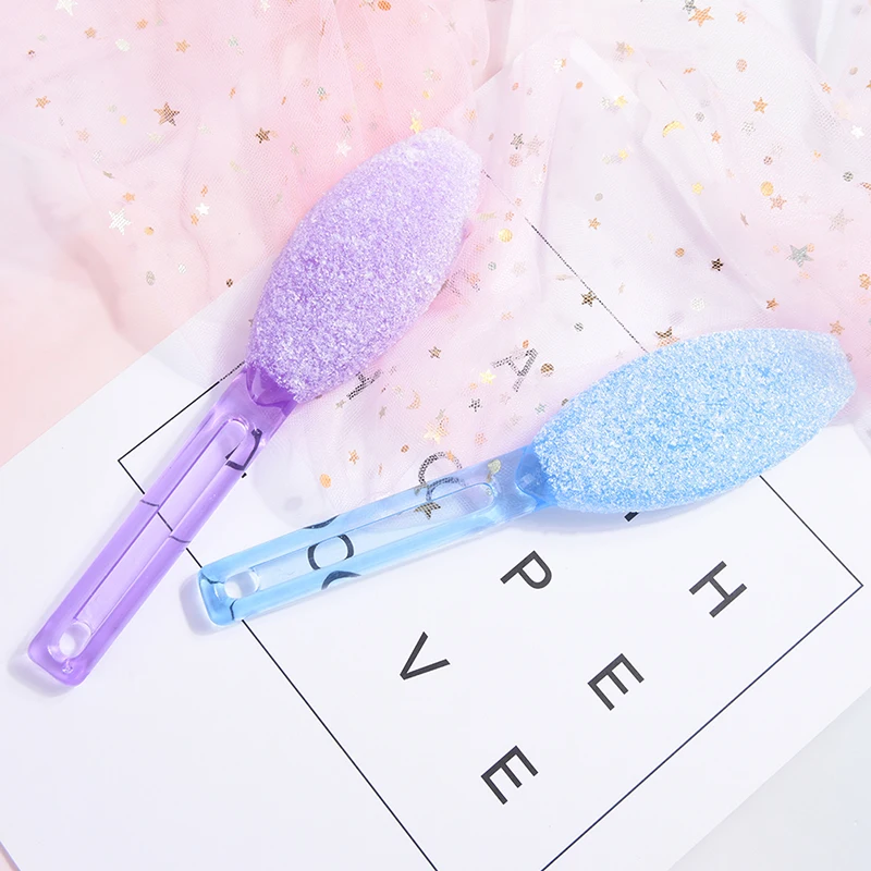 1pc random color Масажная, для отшелушивания душа удалить омертвевшие чешуйки кожи, забота о ногах, инструмент для ног щеточка для очищения ног массаж, педикюр инструмент Жёсткие щётки - Цвет: 1pc random color