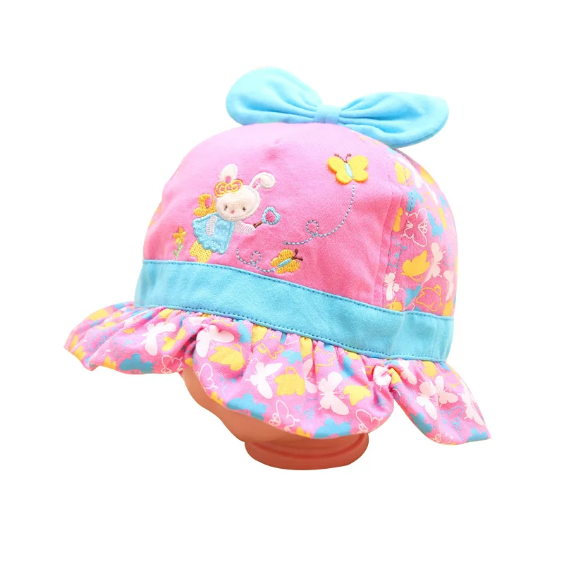 Хлопковая детская шапка с кроликом для мальчиков и девочек Шапочка бантом