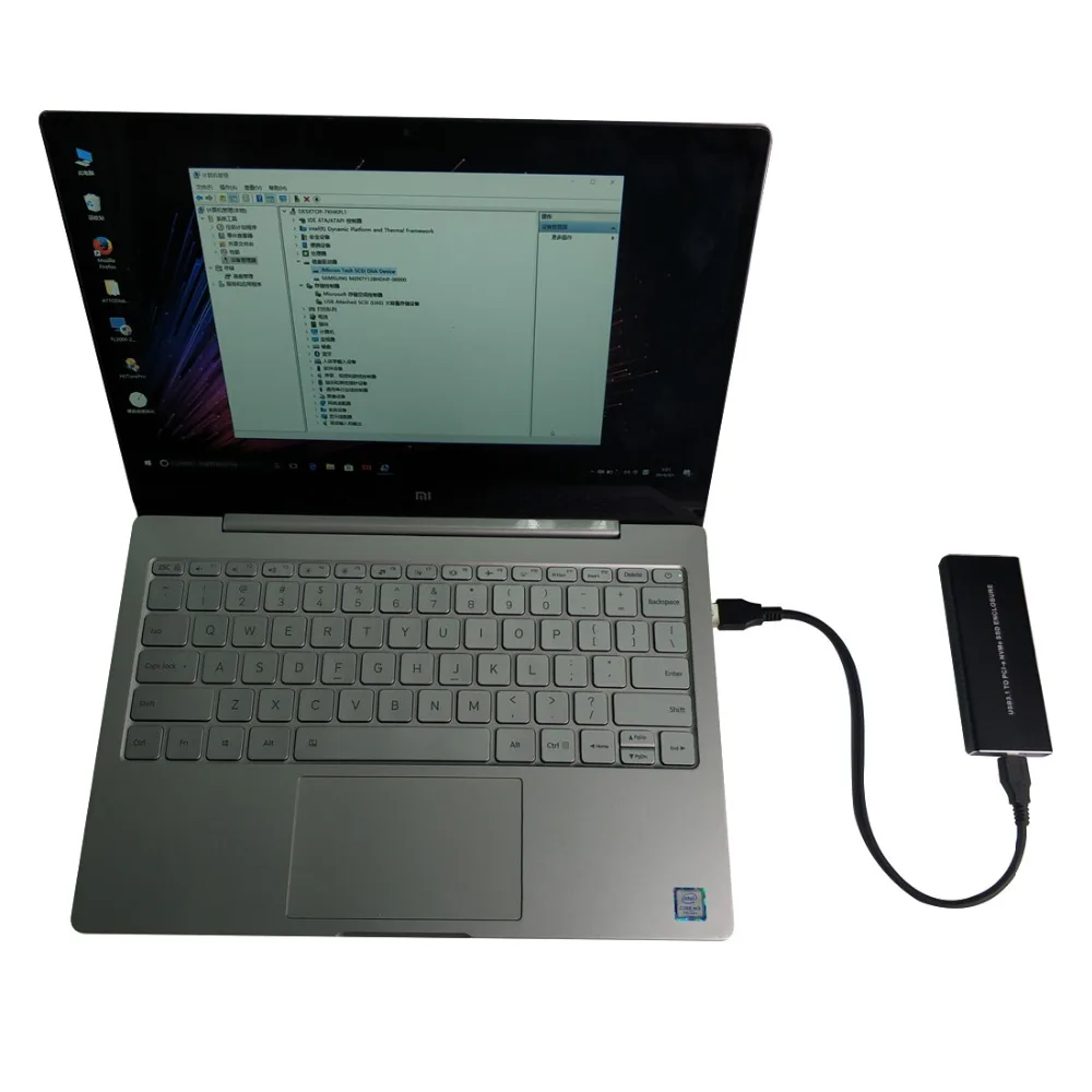 Алюминиевый сплав USB3.1 к PCI-E NVME NGFF M.2 SSD M ключ HDD корпус с типом C до типом C кабель радиатор отверстие для ПК рабочего стола