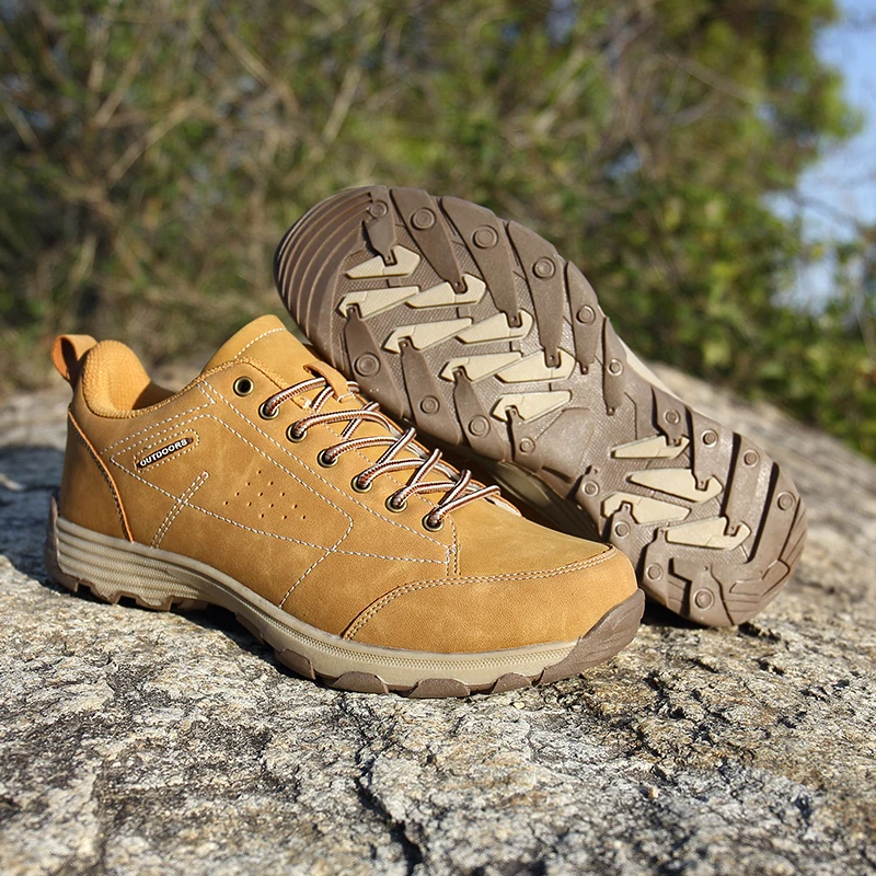 Большие размеры 46 кожа для мужчин охота треккинг обувь Открытый Новое