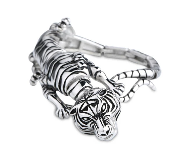 

22cm Length Heavy 316L Stainless Steel Link Bracelet Super Cool Punk Style Tiger Chain Bangle bracelet Mens Boys Bracelet