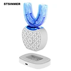 Автоматическая звуковая электрическая зубная щетка 360 , водонепроницаемая Умная Автоматическая отбеливающая зубная щетка u-типа, электрическая зубная щетка