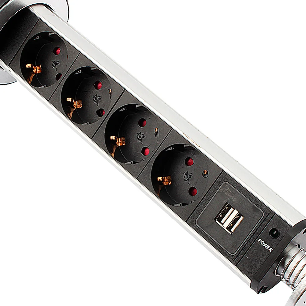 Портативная настенная розетка с USB выдвижная европейской вилкой Офисная
