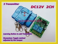 access control system dc12v 2ch rf remote control keyless switch learning code momentary toggle latched 315433 92mhz