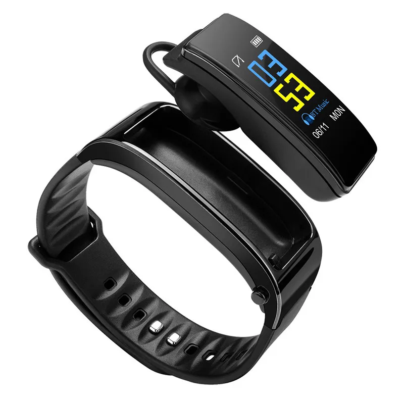 ITORMIS Smart TalkBand Talk Band ручные умные браслеты Bluetooth наушники Беспроводной вызова PK huawei для B3 B5 для IOS и Android - Цвет: Black